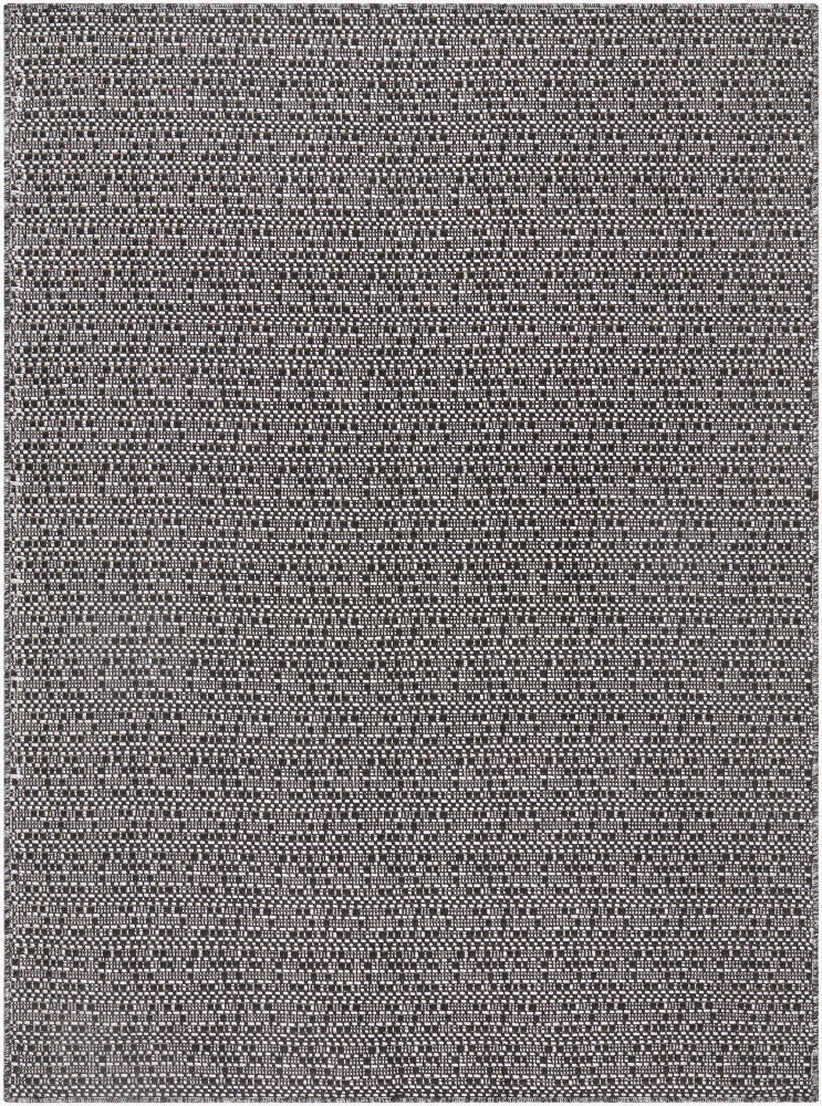 Lumina Machine Woven Rug — Black/Light Gray