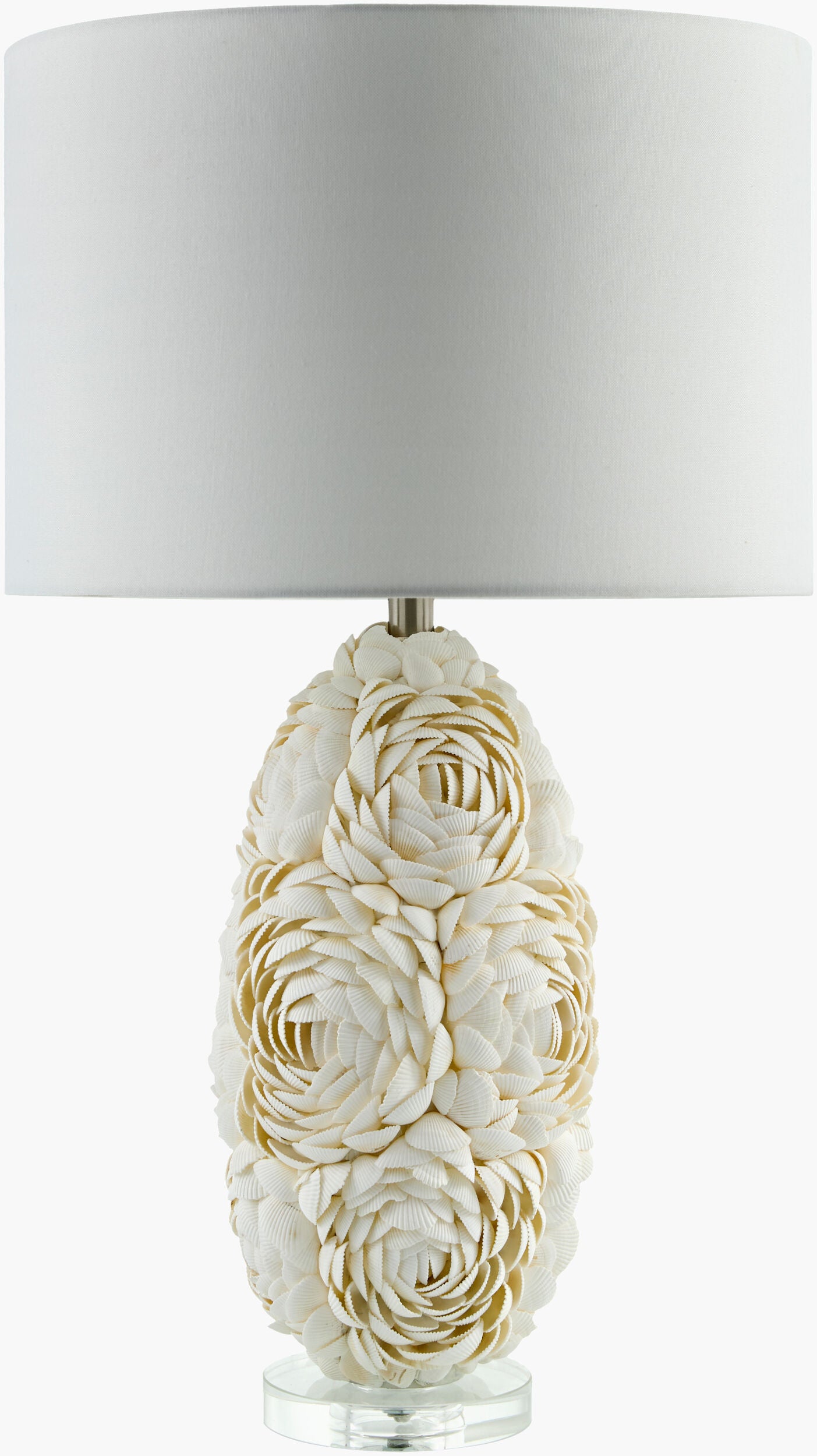 Lunge Accent Table Lamp — Clear/White