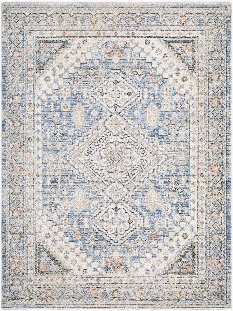 Lausanne Machine Woven Rug — Black/Blue