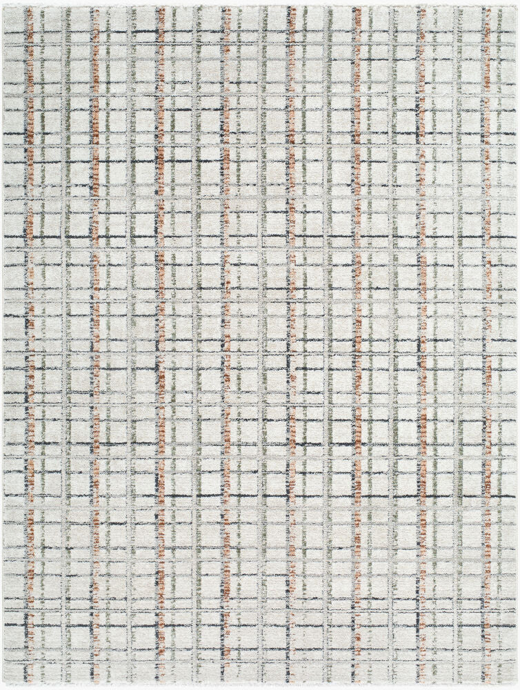 Lausanne Machine Woven Rug — Black/Burnt Orange