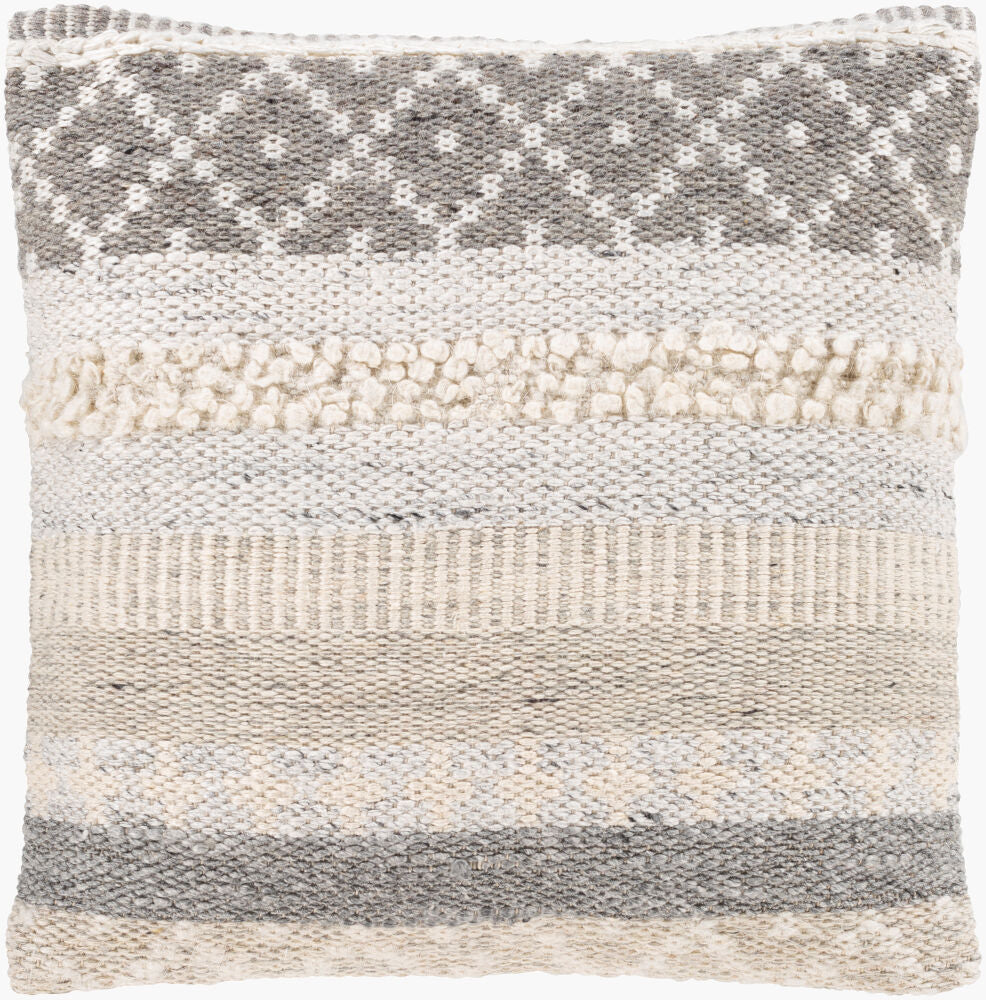 Lorens Accent Pillow — Charcoal/Ivory