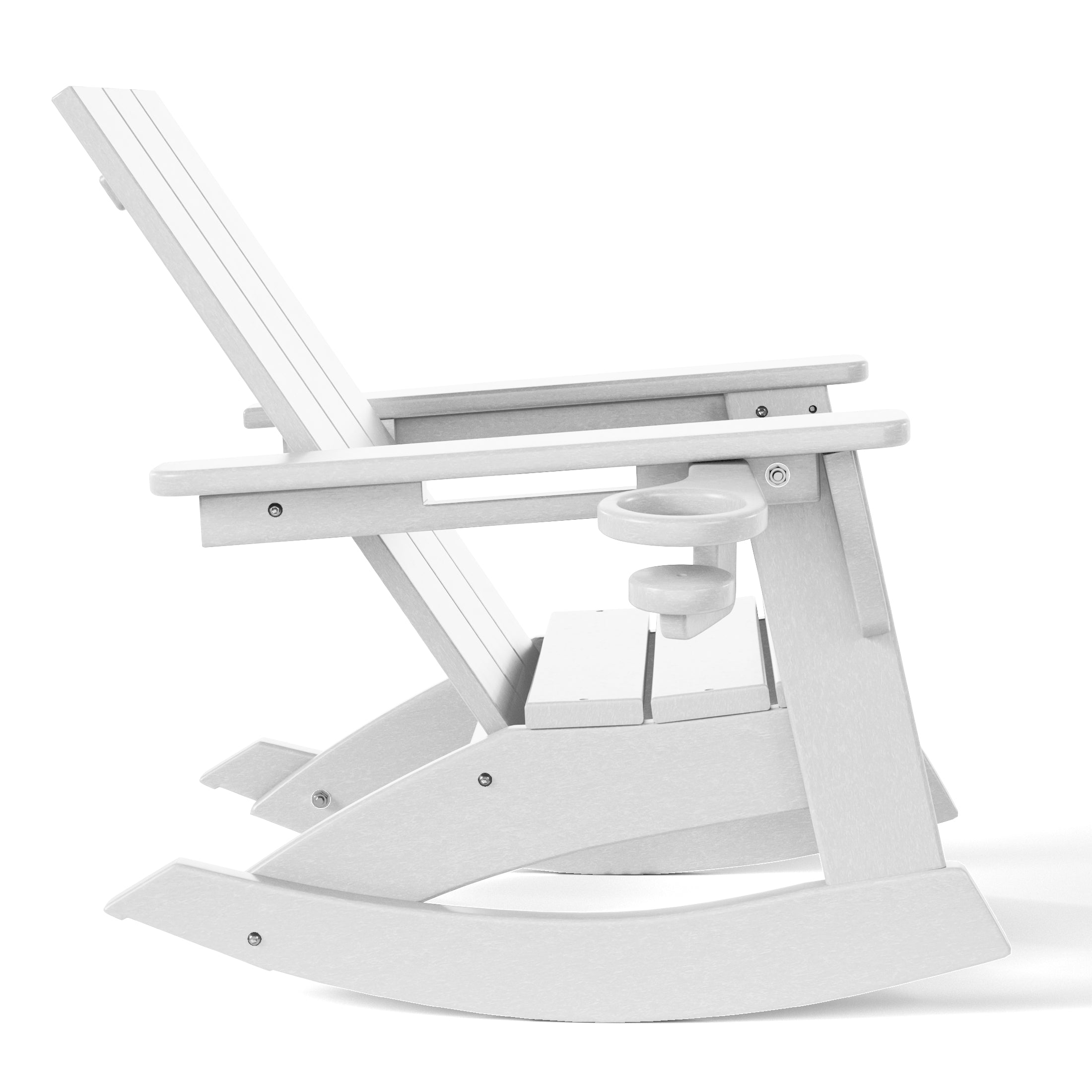 Tiny Terraces Kids Modern Adirondack Rocking Chair with Cup Holder (Set of 2) Seahawk Designs Kids Patio Rocking Chairs