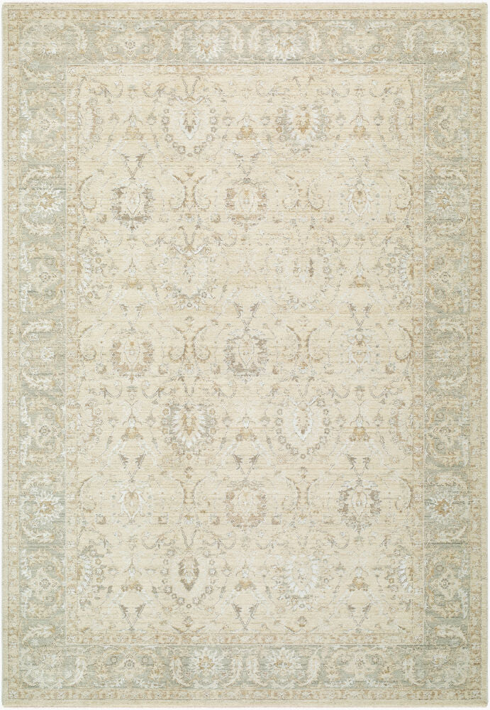 Lotus Machine Woven Rug — Cream/Light Beige