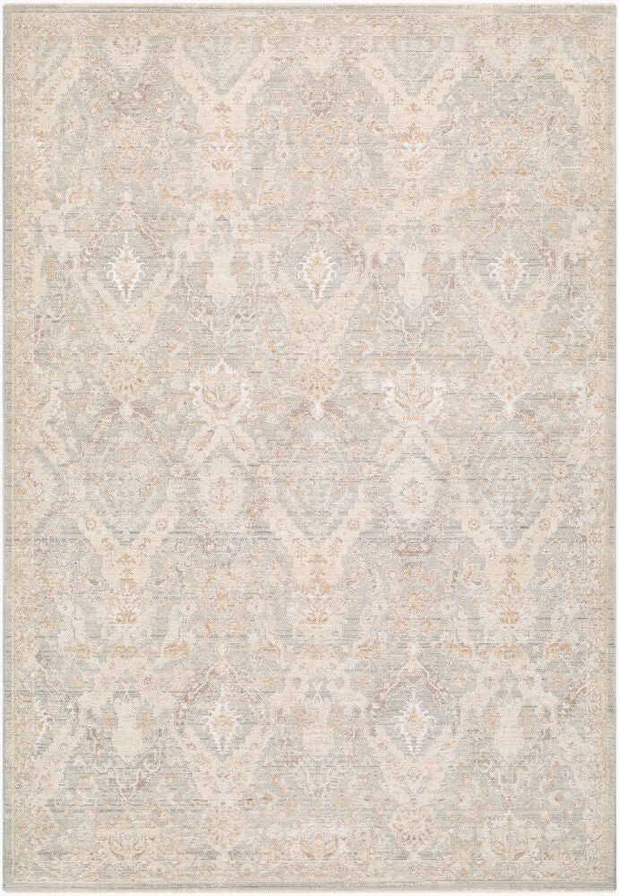 Lotus Machine Woven Rug — Cream/Light Beige