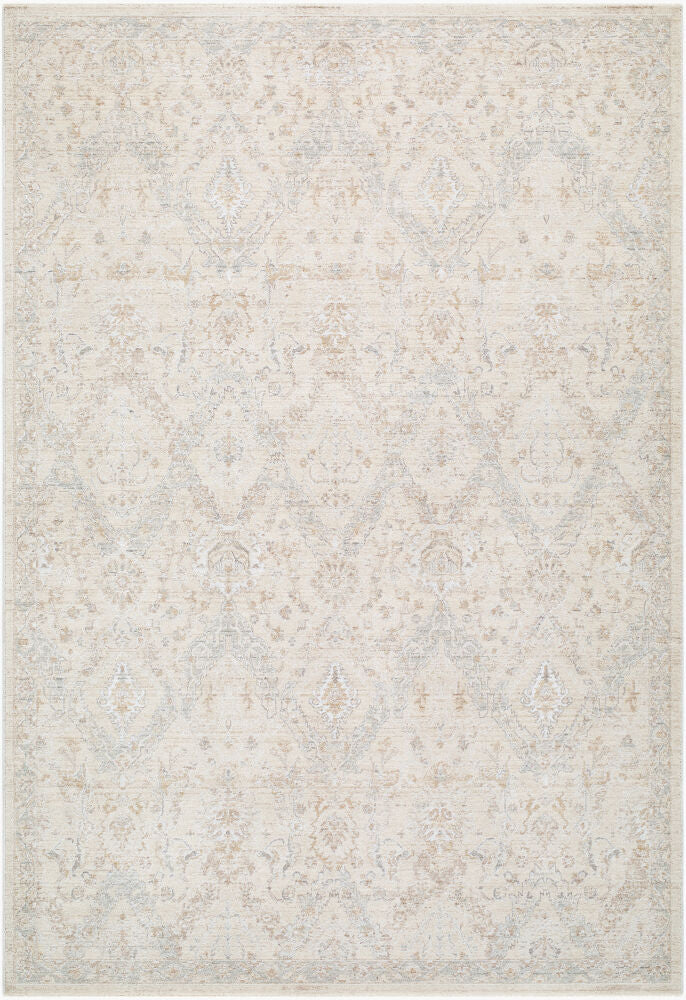 Lotus Machine Woven Rug — Cream/Light Beige