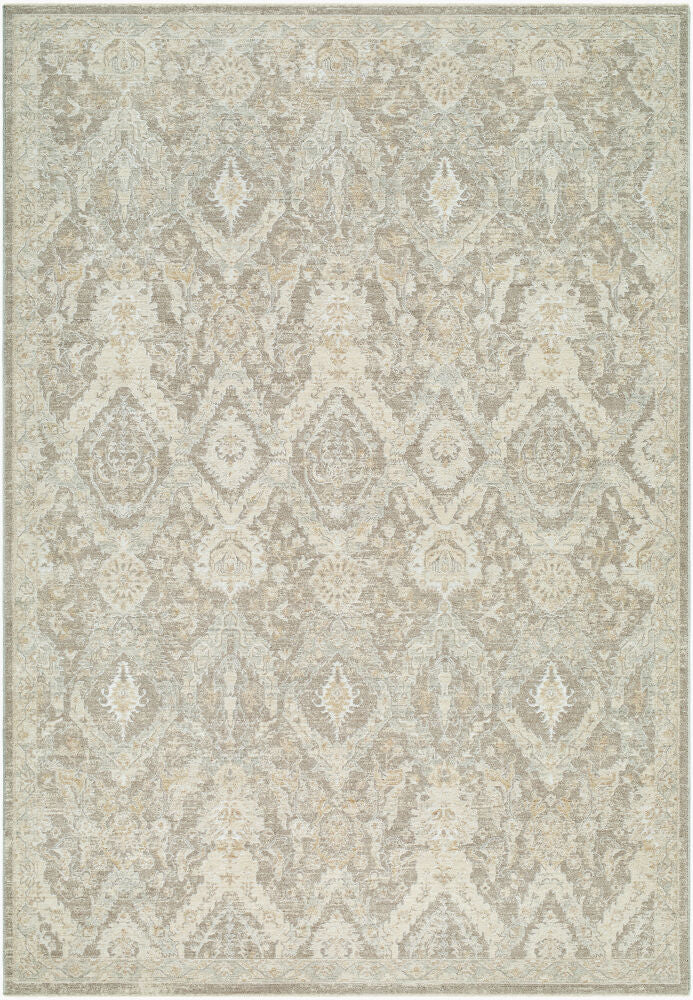 Lotus Machine Woven Rug — Cream/Light Beige
