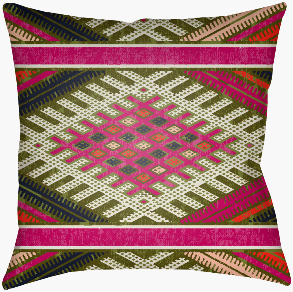 Lolita Accent Pillow — Beige/Deep Teal