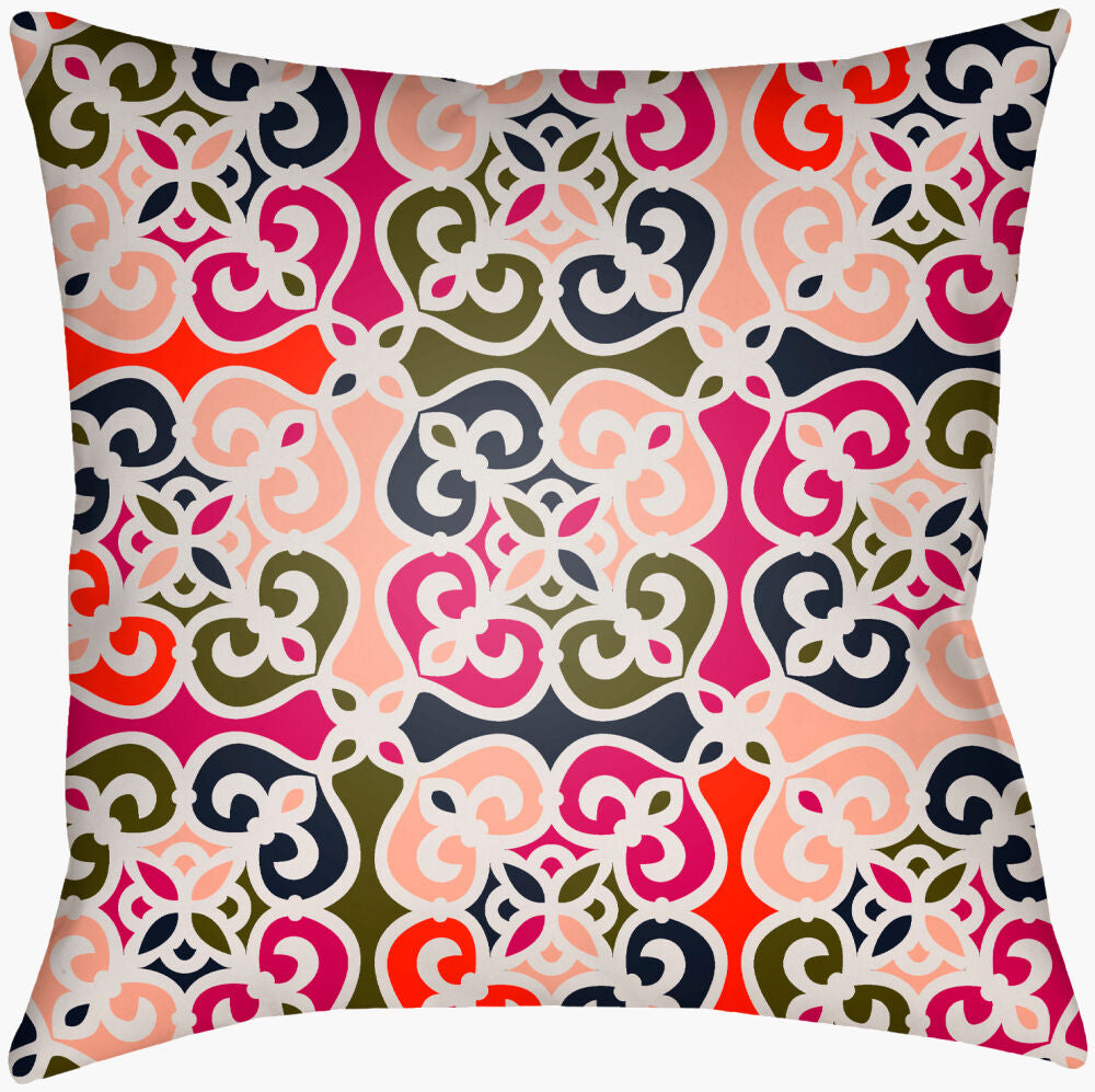 Lolita Accent Pillow — Beige/Deep Teal