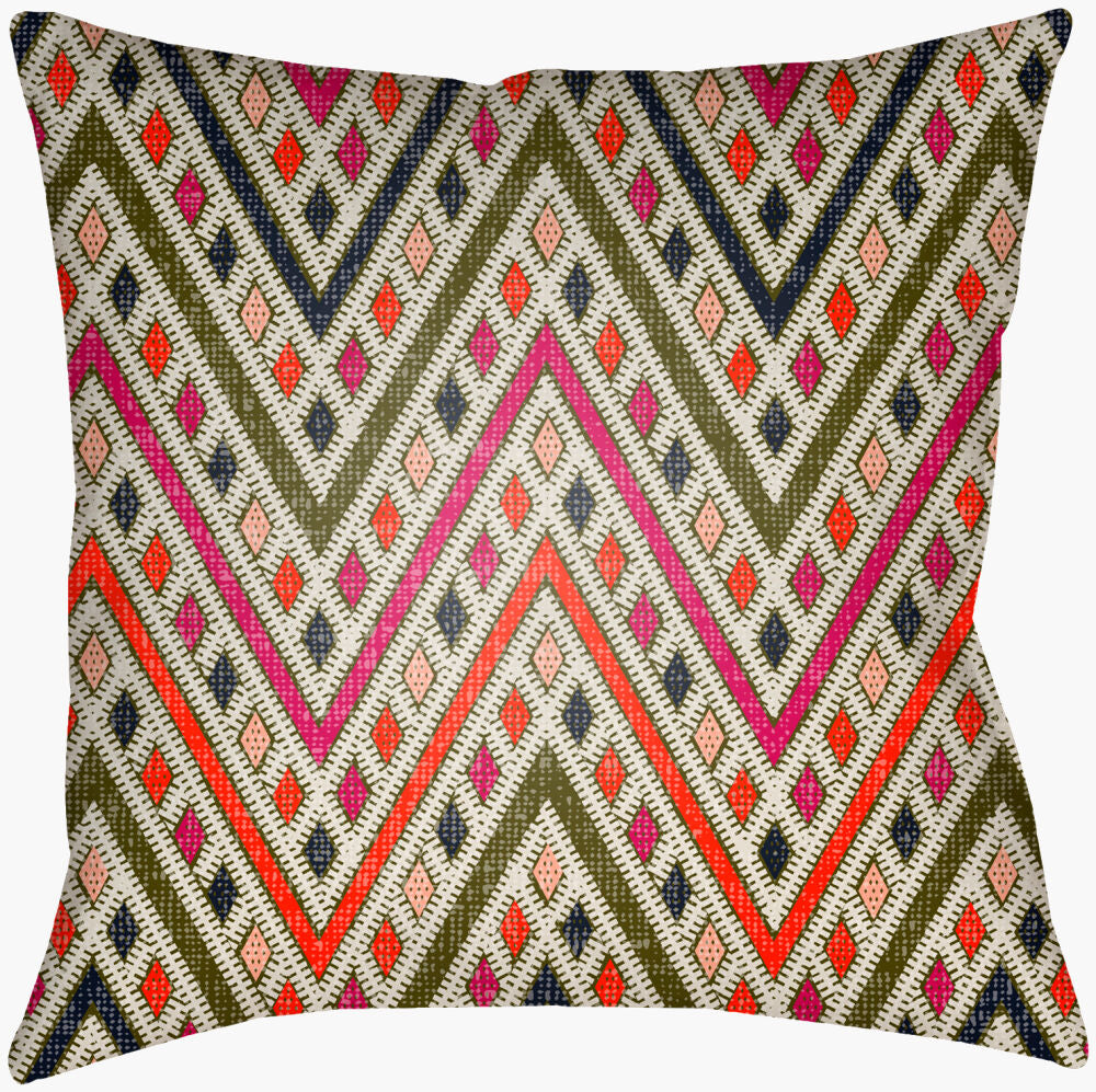 Lolita Accent Pillow — Beige/Deep Teal