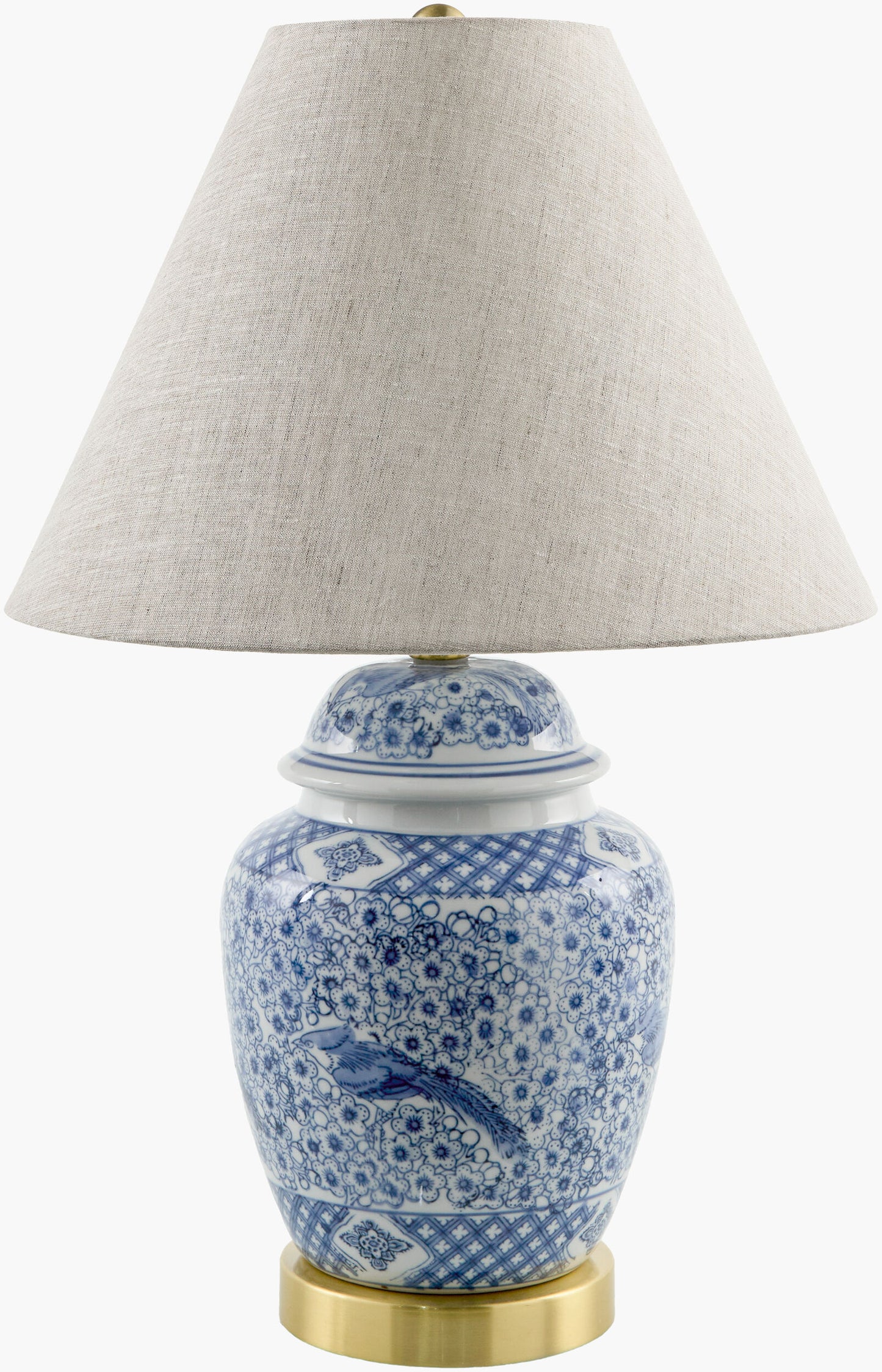 Lepi Accent Table Lamp — Blue/Metallic - Brass