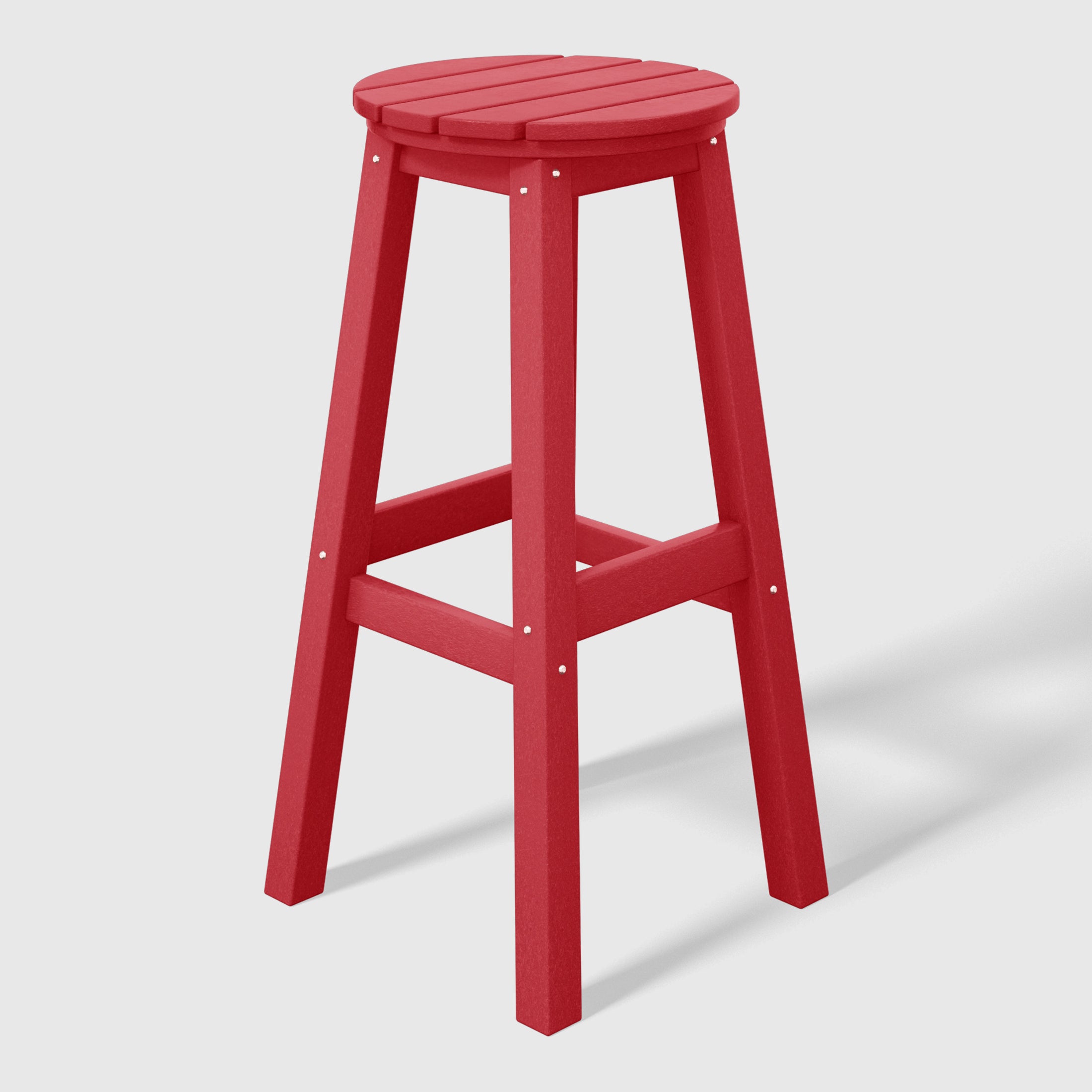 Stockholm All-Weather Outdoor Round Bar Stool (29" Height) Red Seahawk Designs Patio Bar & Counter Stools