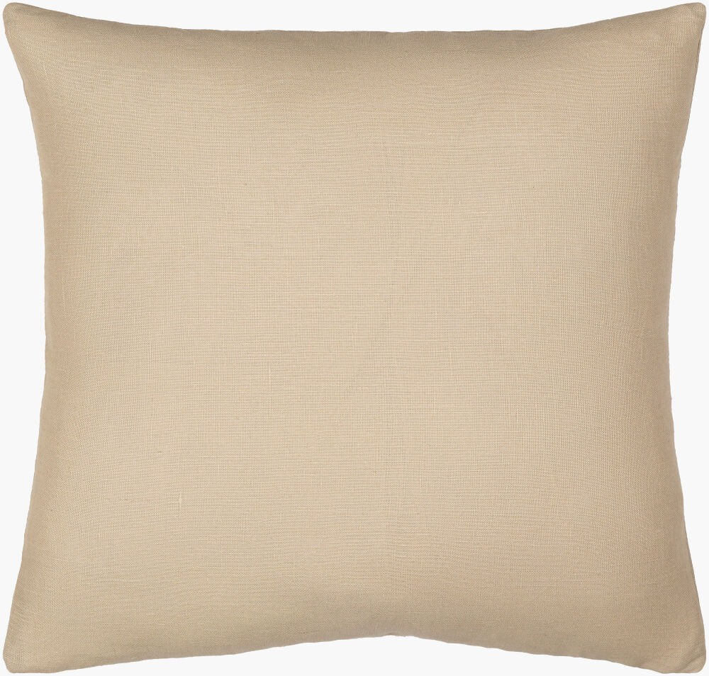 Linen Solid Accent Pillow — Taupe