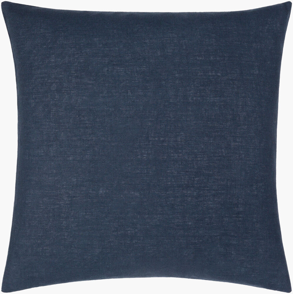 Linen Solid Accent Pillow — Dark Blue