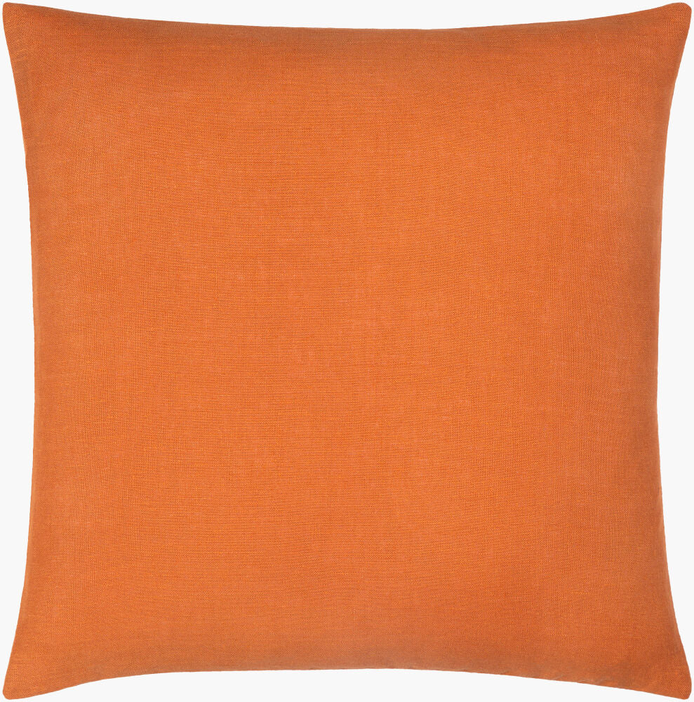 Linen Solid Accent Pillow — Camel