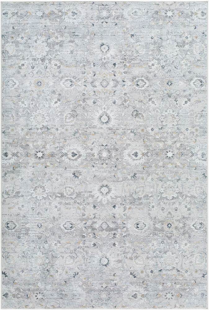 Lorenz Machine Woven Rug — Beige/Deep Teal