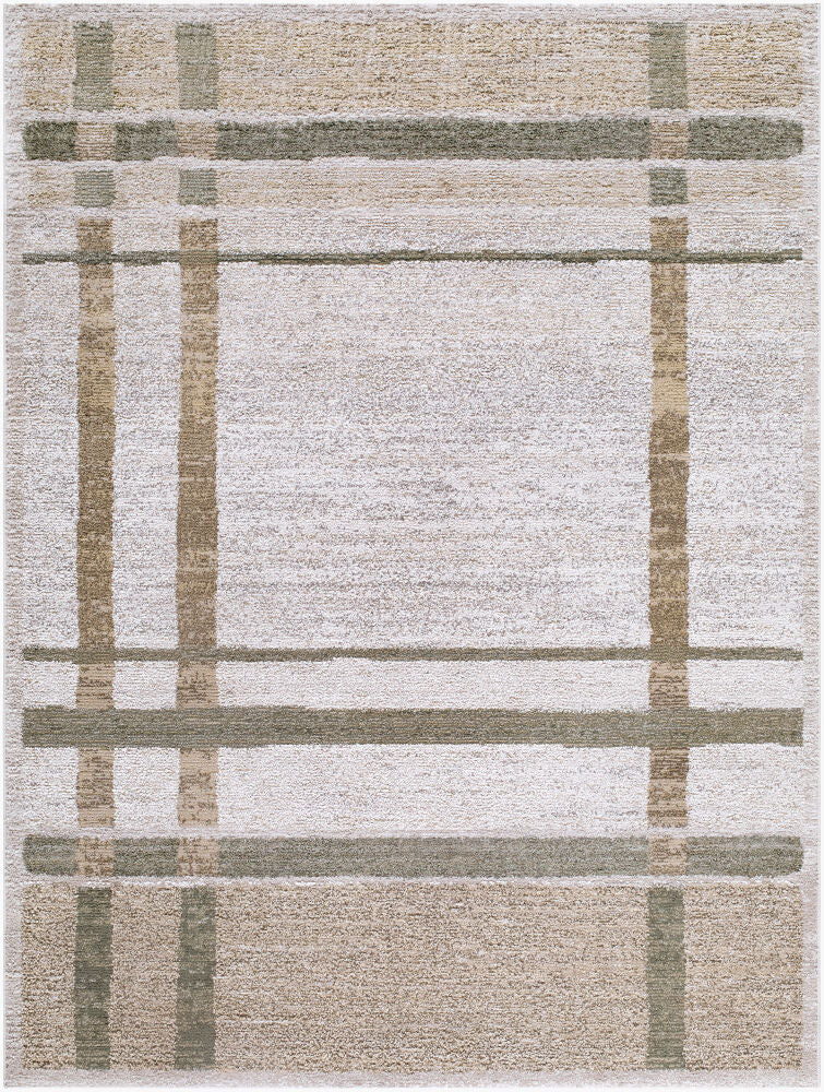 La Luna Machine Woven Rug — Dark Brown/Light Gray