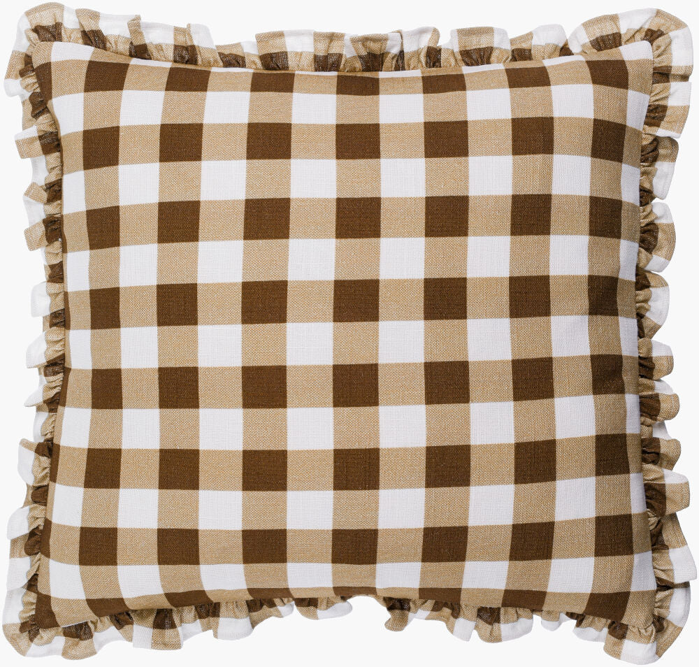 Louisville Accent Pillow — Olive/White