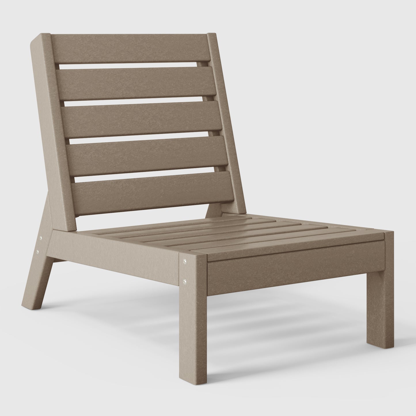 Scottsdale All-Weather Outdoor Modular Deep Seating Armless Chair (with Optional Cushions) Weathered Wood Seahawk Designs Patio Chairs