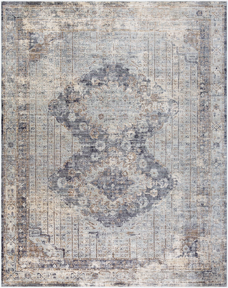 Liverpool Machine Woven Rug — Black/Brown