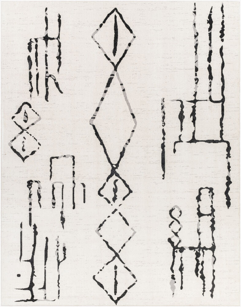 Lavadora Machine Woven Rug — Black/Gray