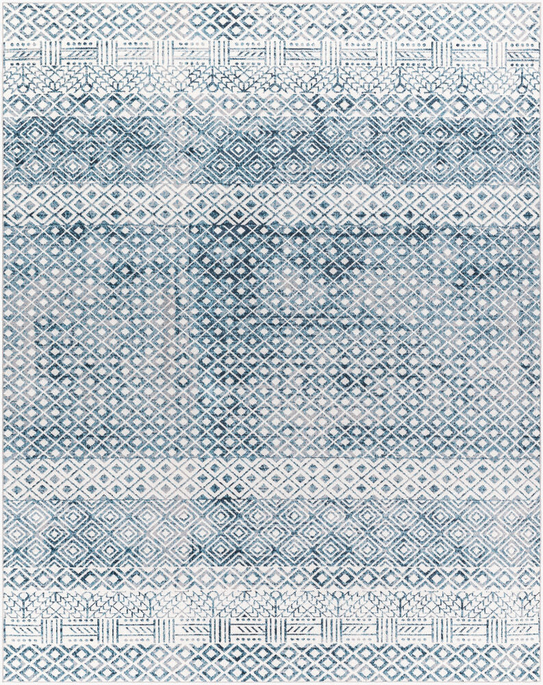 Lavadora Machine Woven Rug — Blue/Gray