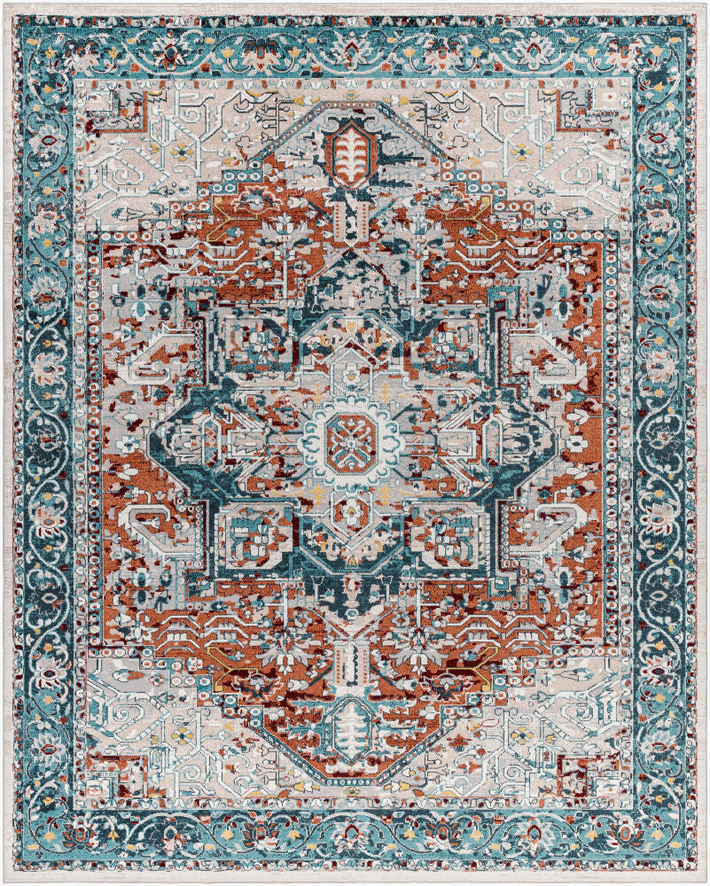 Lavadora Machine Woven Rug — Blue/Cream