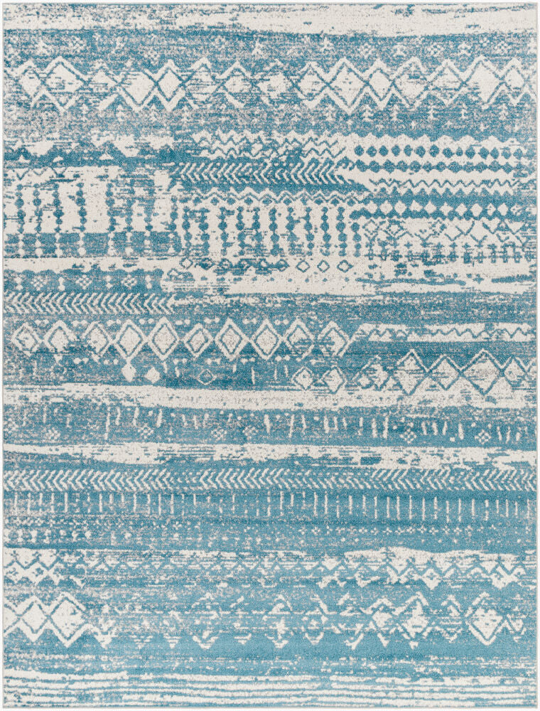 Lavadora Machine Woven Rug — Blue/Gray