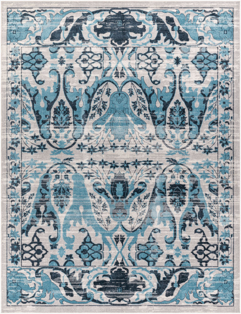 Lavadora Machine Woven Rug — Blue/Gray