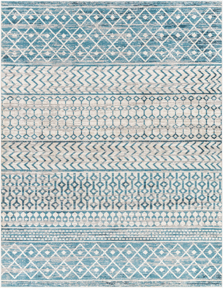 Lavadora Machine Woven Rug — Black/Blue