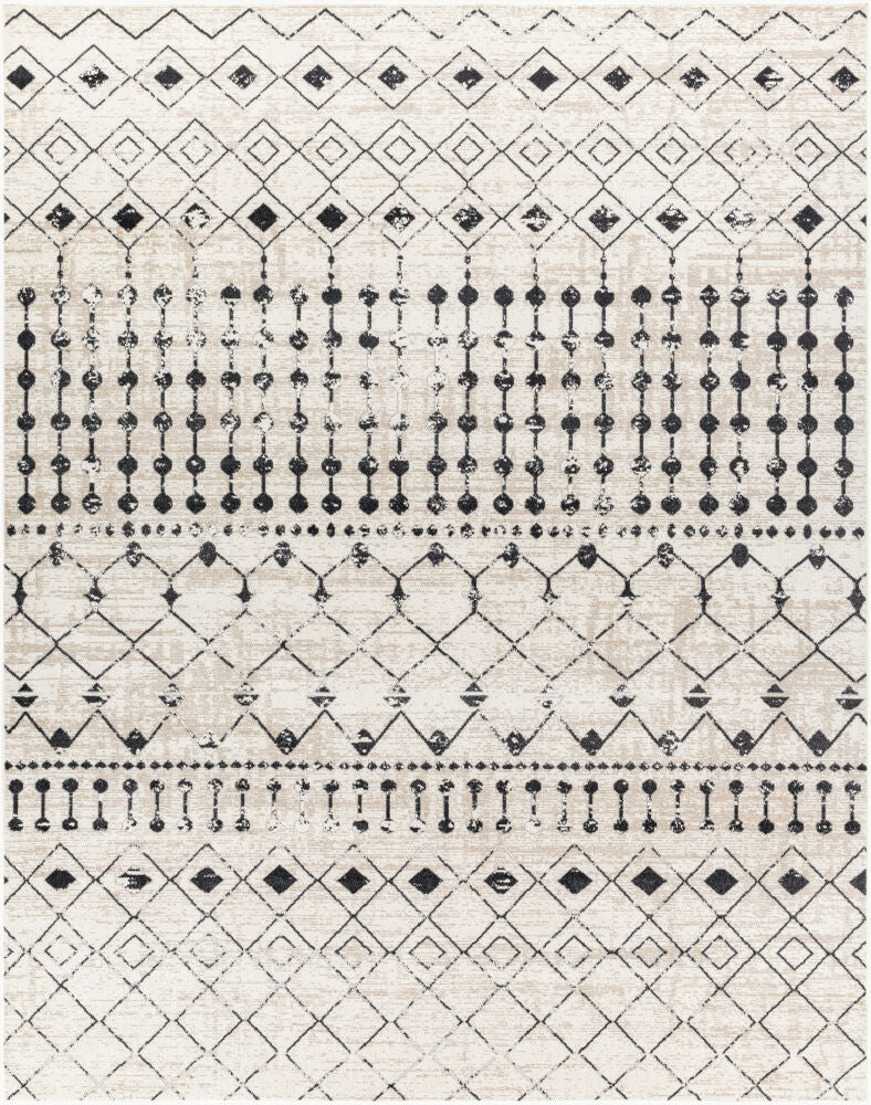 Lavadora Machine Woven Rug — Black/Cream