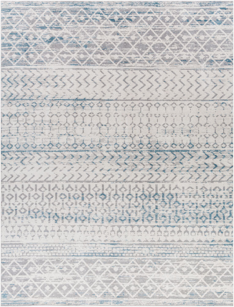 Lavadora Machine Woven Rug — Blue/Gray