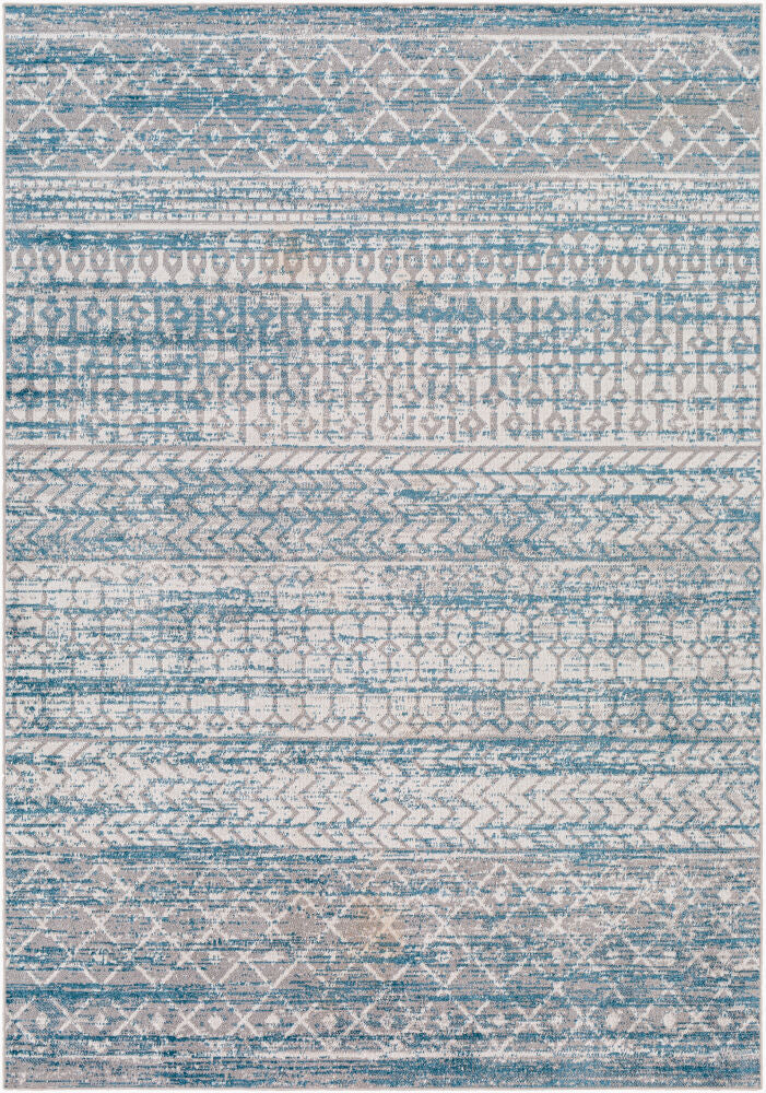 Lavadora Machine Woven Rug — Blue/Gray
