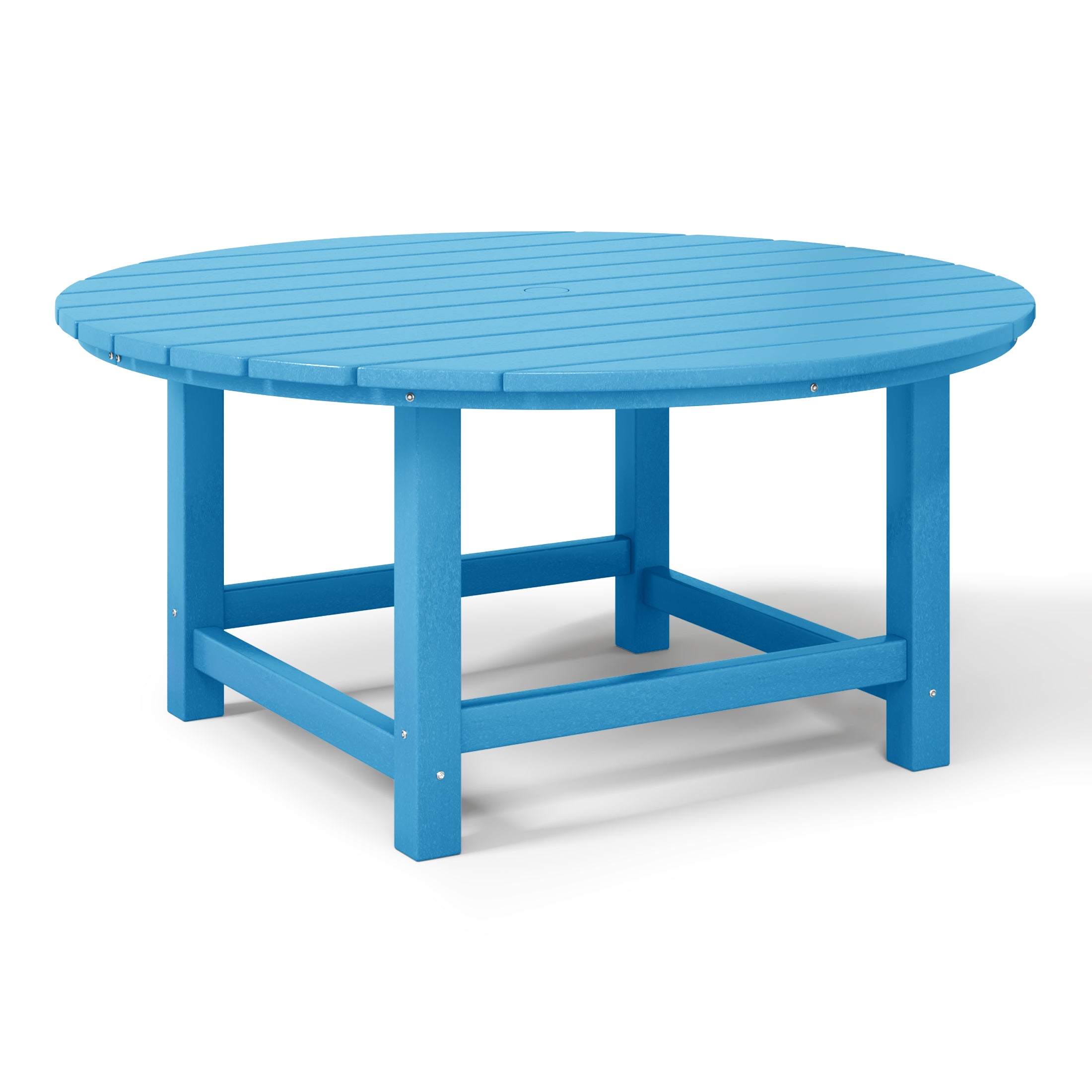 Chatham All-Weather Outdoor Round Coffee Table (38" Top) Pacific Blue Seahawk Designs Patio Coffee Tables