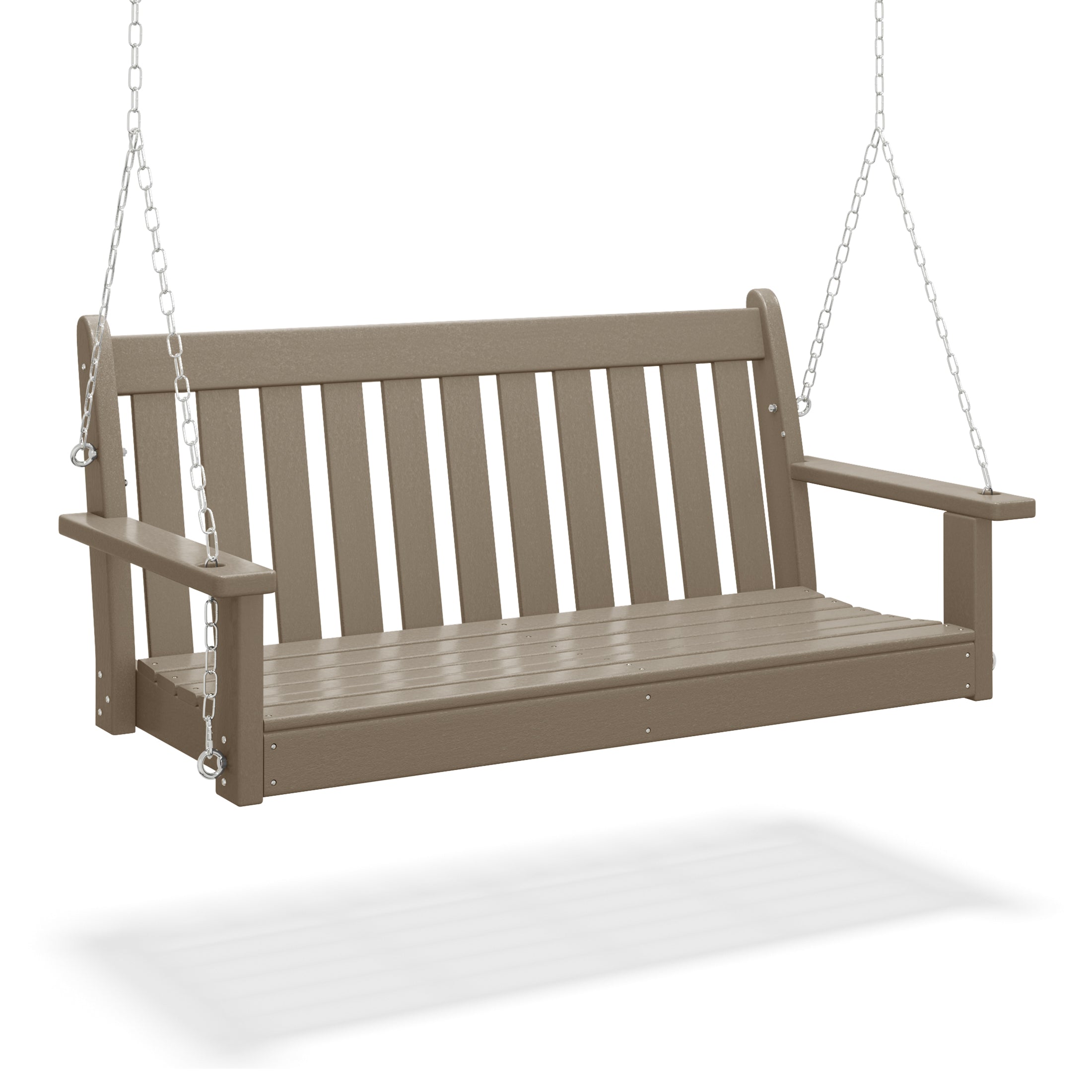 Tuscany 51" Hanging Porch Swing Weathered Wood Seahawk Designs Porch Swings