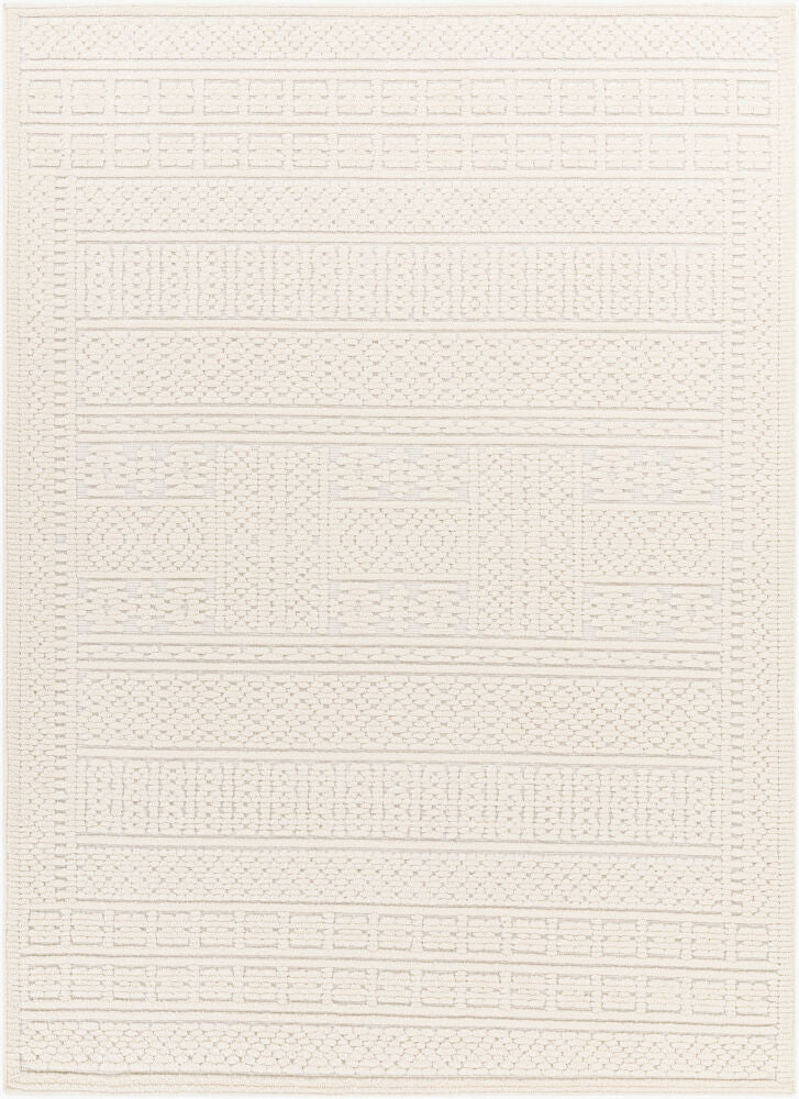Lyna Machine Woven Rug — Off-White/White