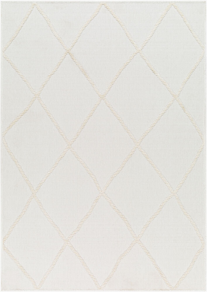 Lyna Machine Woven Rug — Off-White/White
