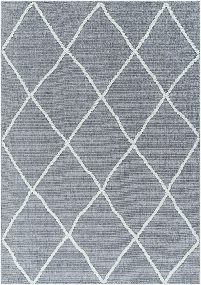 Lyna Machine Woven Rug — Gray/Off-White