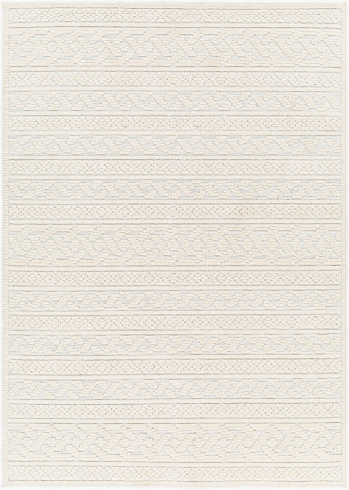 Lyna Machine Woven Rug — Off-White/White