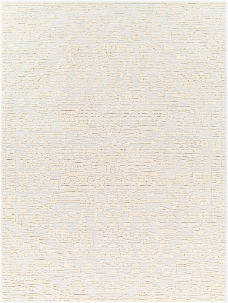 Lyna Machine Woven Rug — Off-White/White