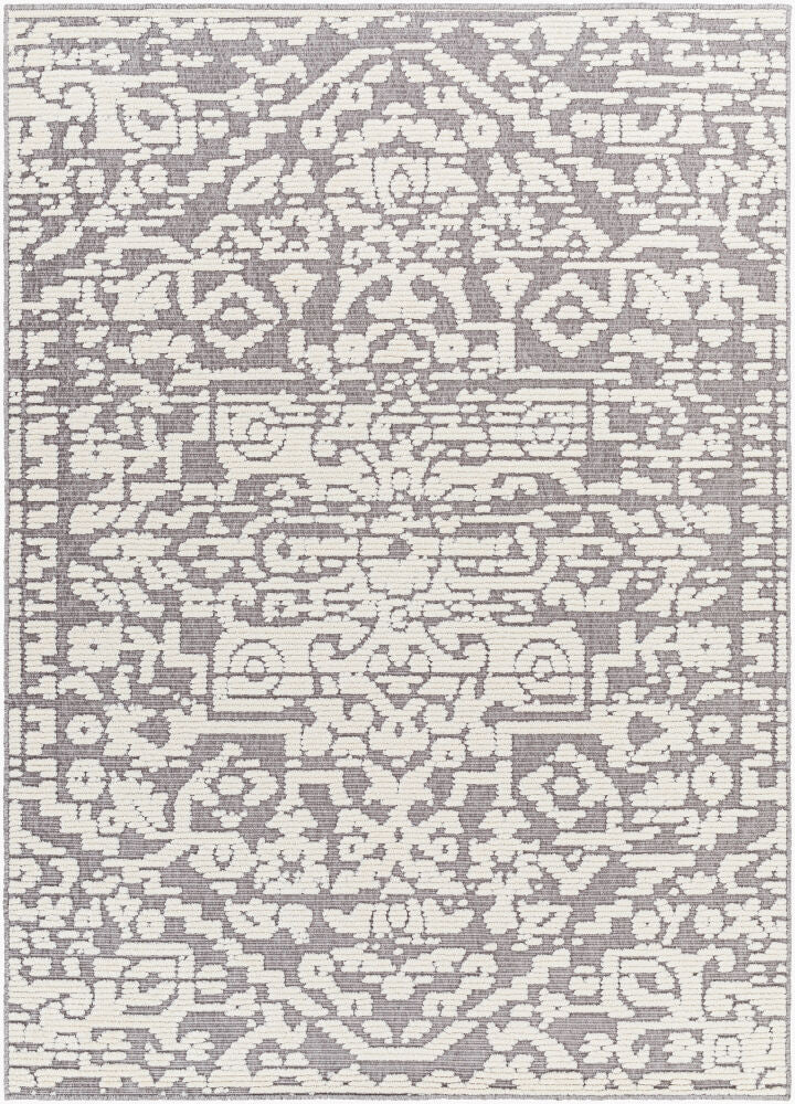 Lyna Machine Woven Rug — Gray/Off-White