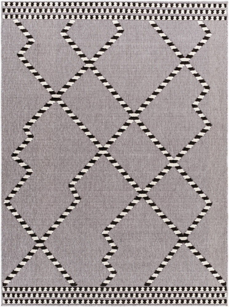 Lyna Machine Woven Rug — Black/Gray