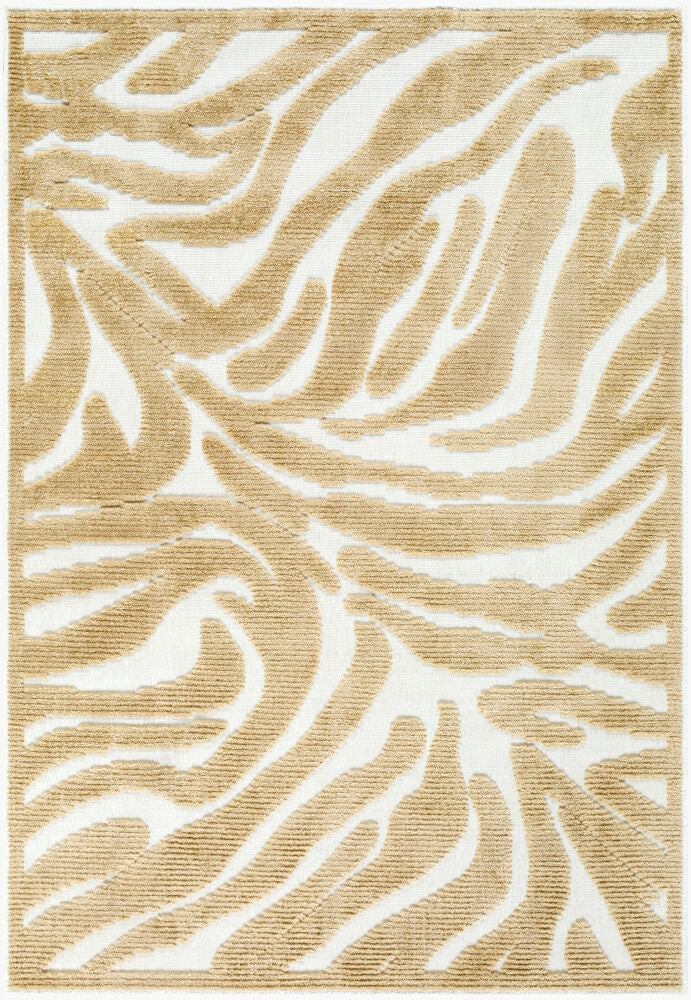 Lyna Machine Woven Rug — Mustard/White
