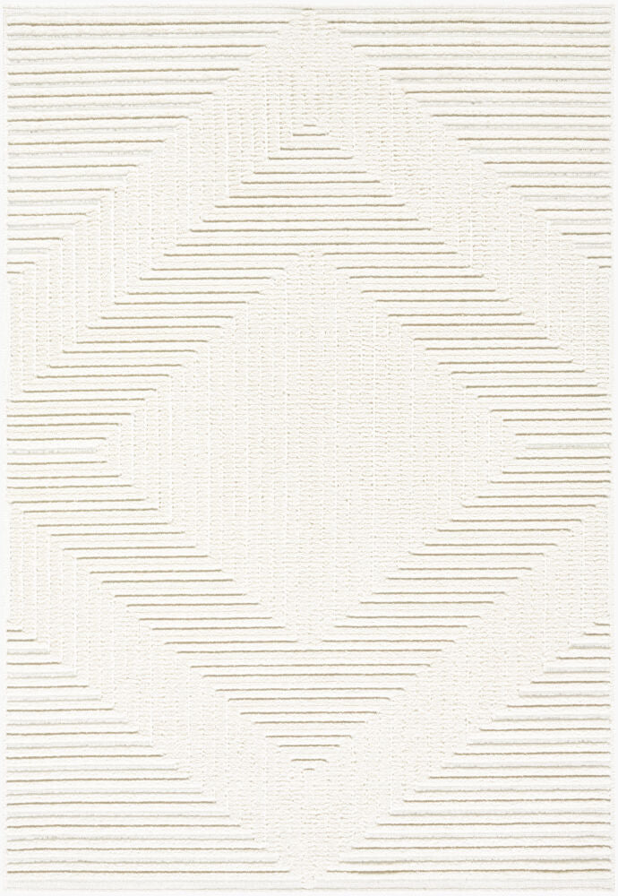 Lyna Machine Woven Rug — Cream/White