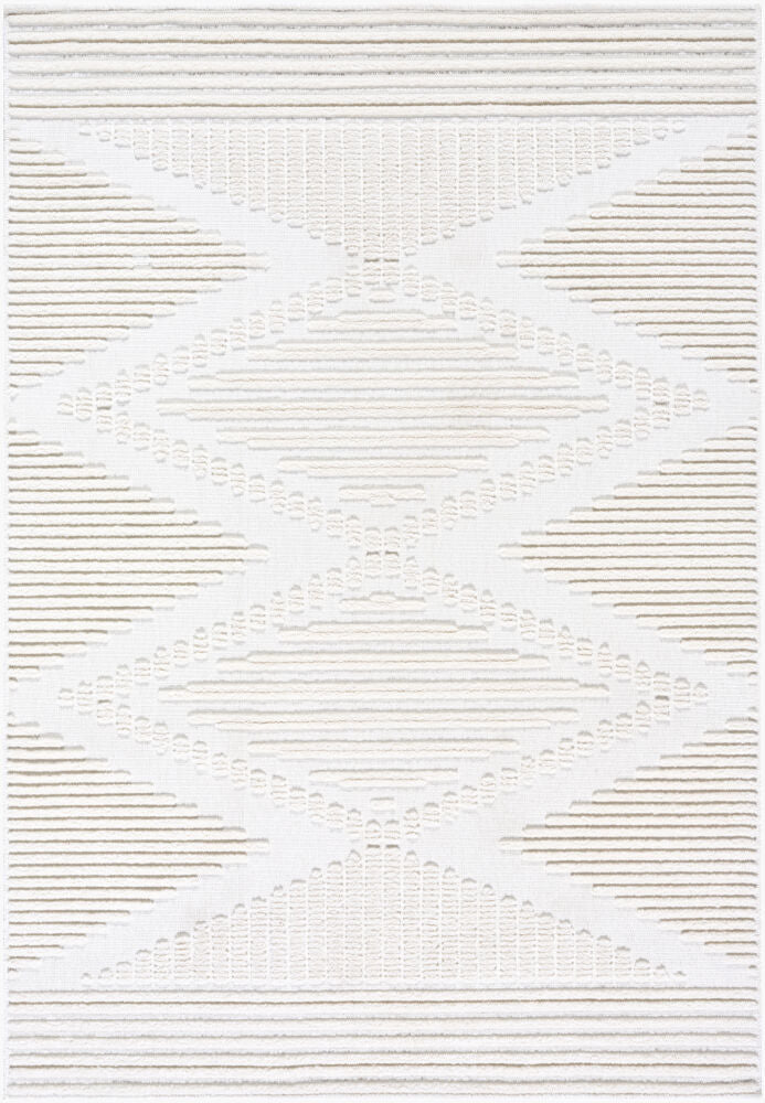 Lyna Machine Woven Rug — Cream/White