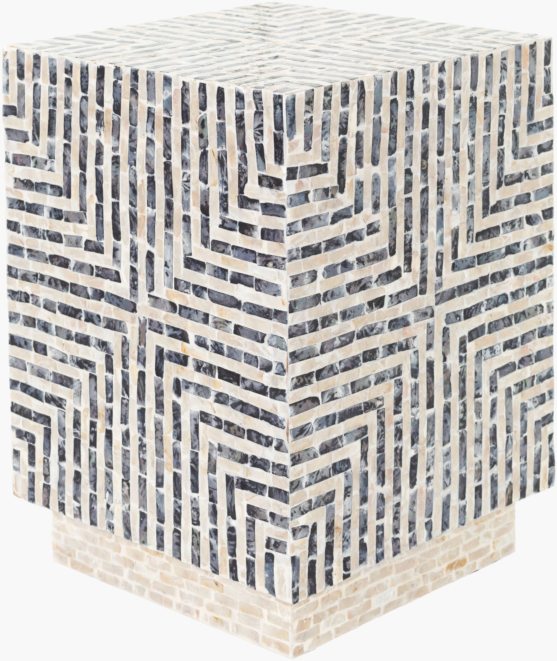 Lharysa End Table — Black/Cream