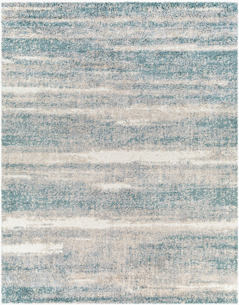 Lyra Shag Machine Woven Rug — Blue/Cream