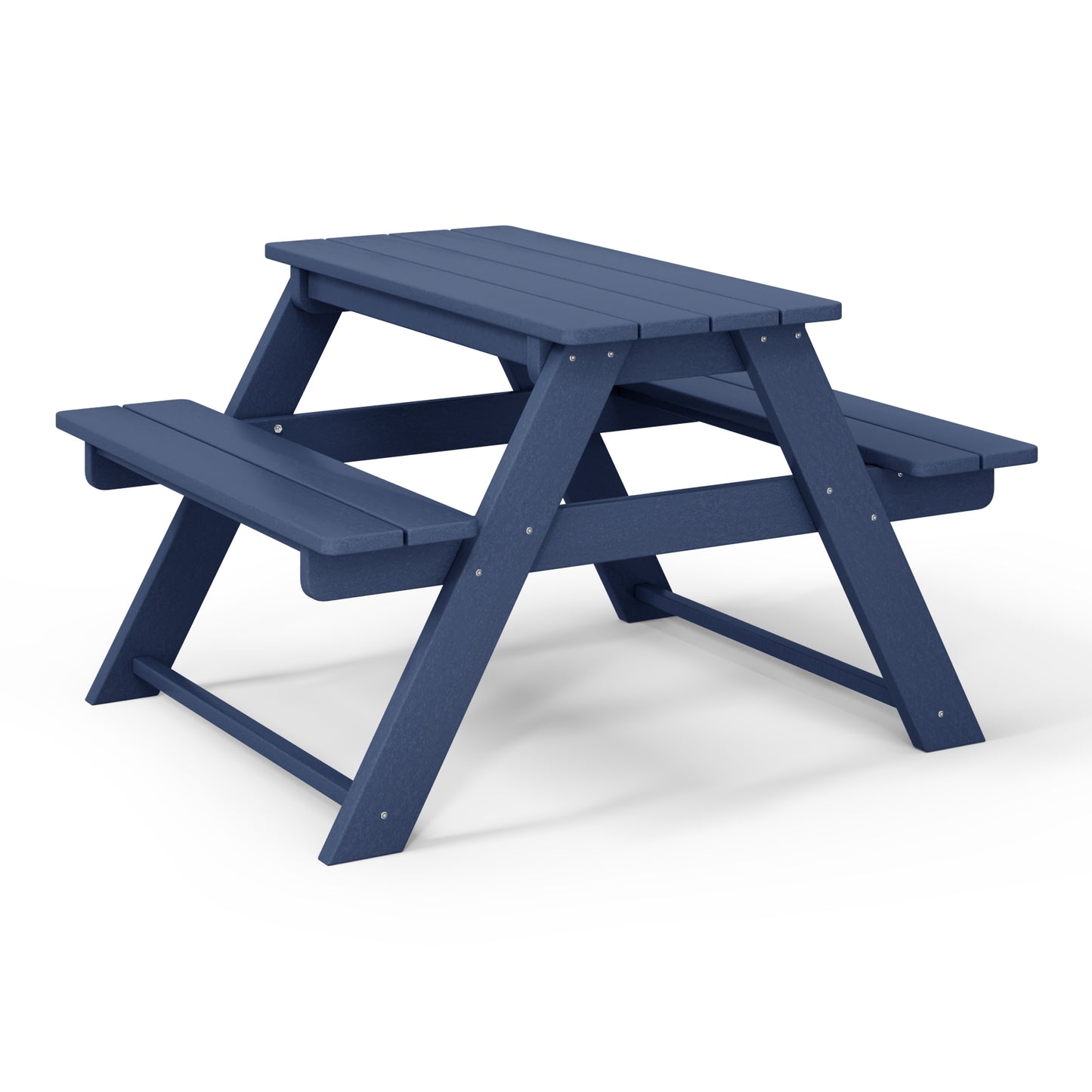 Tiny Terraces Kids' All-Weather Outdoor Picnic Table Navy Blue Seahawk Designs Kids Picnic Tables