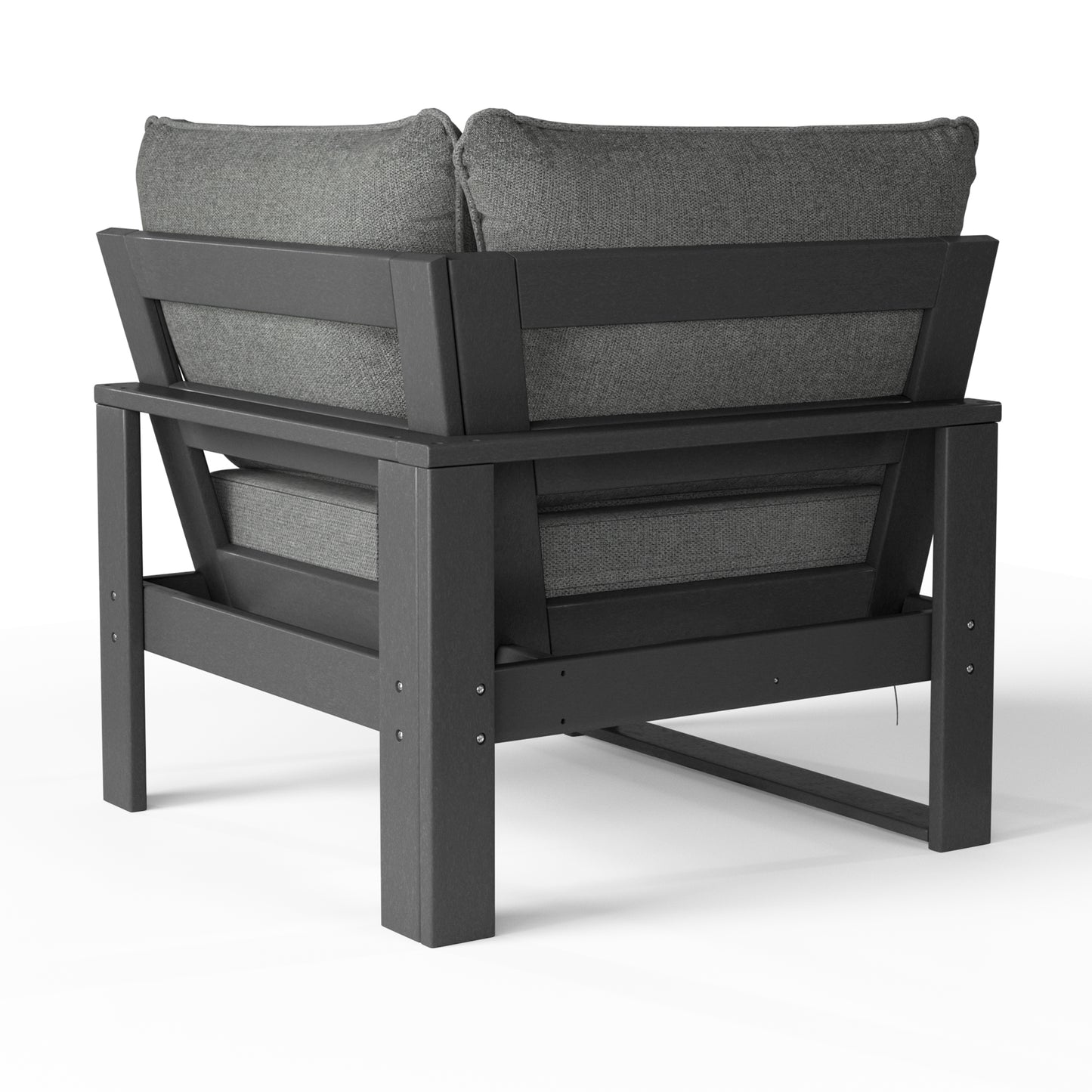 Signature All-Weather Outdoor Modular Patio Deep Seating Corner Chair (Corner Sectional Seat) Seahawk Designs Patio Chairs