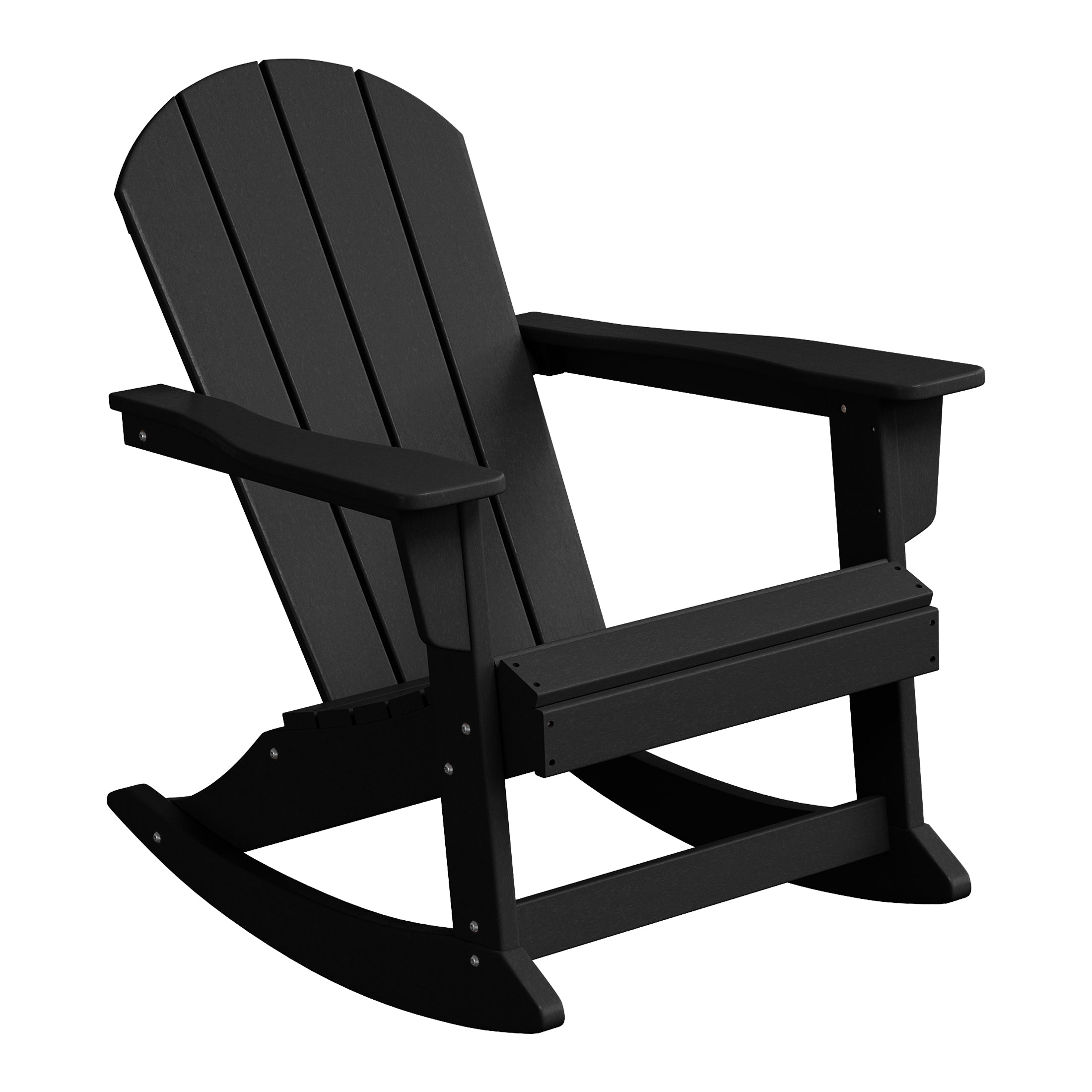 Chatham All-Weather Outdoor Classic Adirondack Rocking Chair Black Seahawk Designs Patio Rocking Chairs