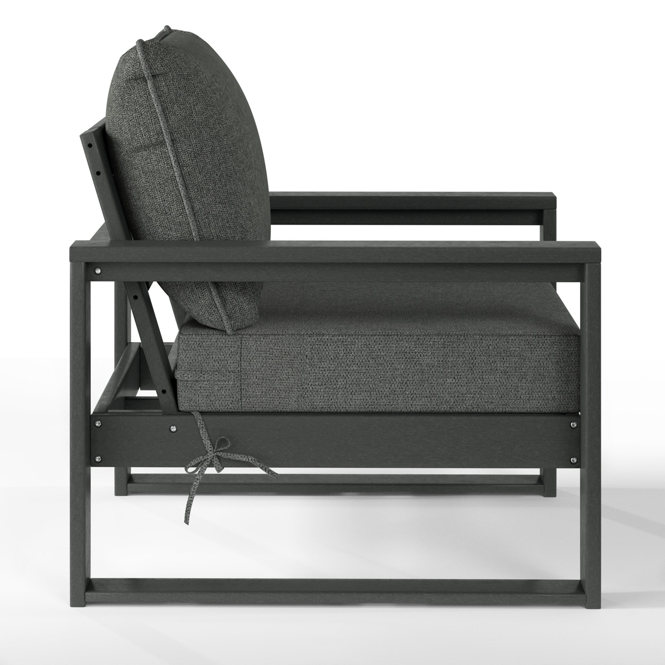 Signature All-Weather Outdoor Modular Patio Deep Seating Club Arm Chair Gray Gray Seahawk Designs Patio Chairs